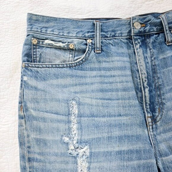 Madewell Women's Jeans Size 32 Rigid Skinny Distressed Blue Denim Cotton Casual - Picture 2 of 15